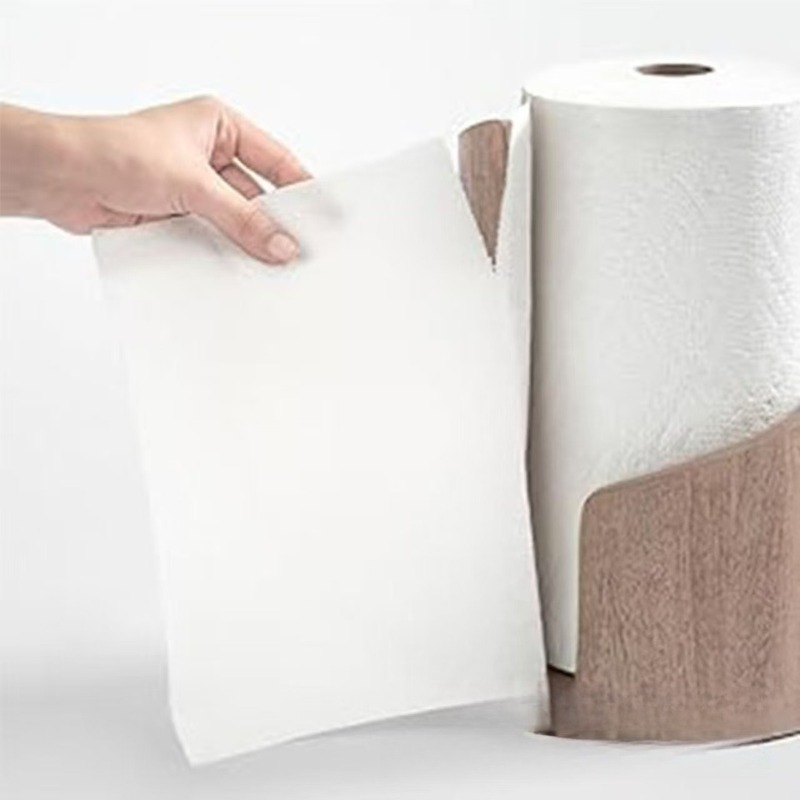 Portarotolo in Legno, Contenitore per Carta Igienica, Decorazione da Scrivania per Soggiorno, Camera da Letto, Ristorante, Casa, Stile Semplice