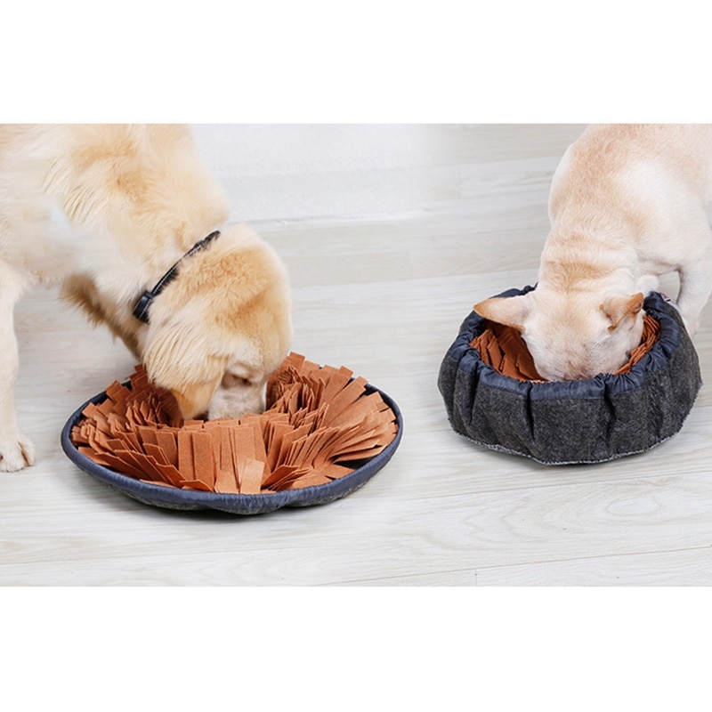 Lovely Pet Felt Cloth Leak Food Anti Choking Bowl Mat Dogs Cats Snuffle Bowl Mat Costing Energy Slowing Feeding Intelligence Mat