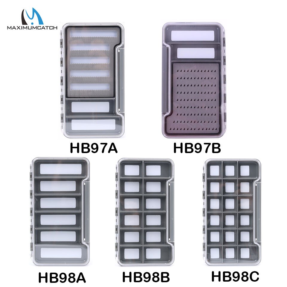 Maximumcatch Slim One-Side Waterproof Plastic Fly Fishing Box Keeping Flies and Hooks Fly Tackle Box