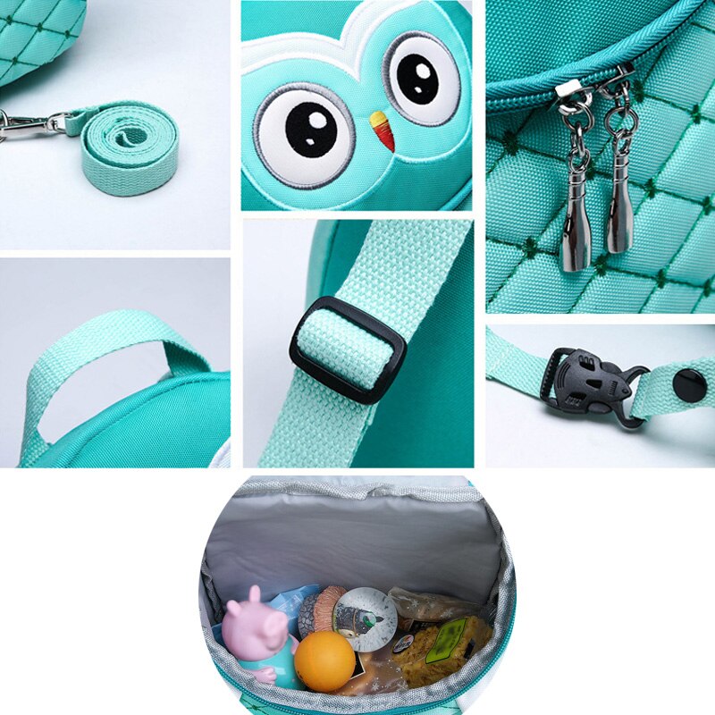 3DCute Owl Pattern Bag For Kids Girls Boys Children Backpack Cartoon School Bag Anti-lost Kindergarten Backpacks Mochila