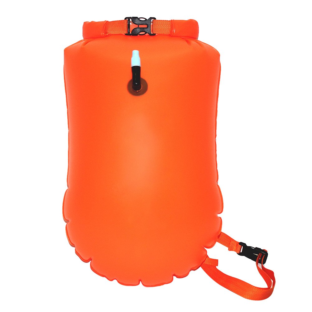 20l snorklare vattentät uppblåsbar dykning säkerhetsflot pvc mycket synlig med midjebälte torr väska kajakpaddlare simboj förvaring: Orange