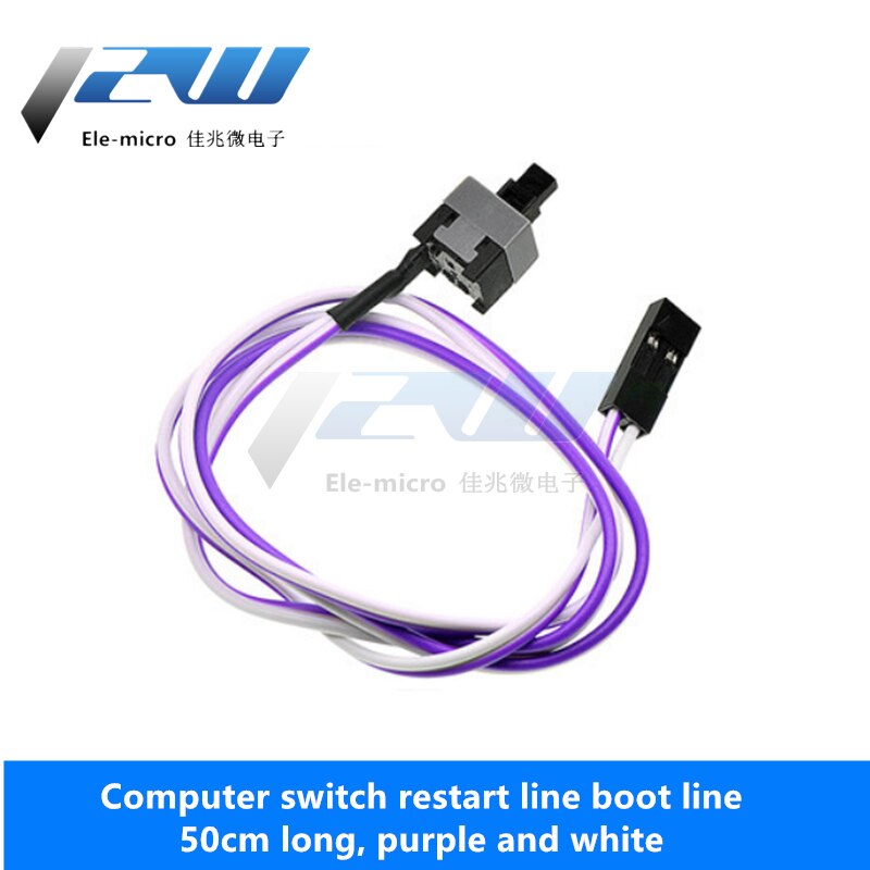 Power On Knop, Chassis Desktop Computer Gastheer Switch Lijn Herstart Lijn Knop Reset Verbinding Jumper: 50CM