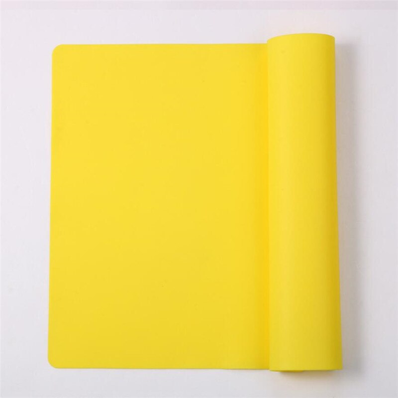 Silicone Mat Baking Liner Oven Mat Heat Insulation Pad Dough Maker Pastry Kneading Rolling Dough Pad Kitchen Accessories: YELLOW