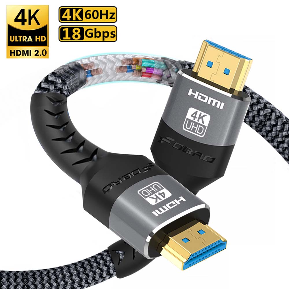 10K 8K HDMI-Kabel 2.1, verfügbare Längen zur Auswahl, Ultra-Hochgeschwindigkeits-HDMI-Kabel, geflochtenes Kabel, 48 Gbit/s, 8K bei 60 Hz / 4K bei 120 Hz, ARC 3D: Rot / 3m