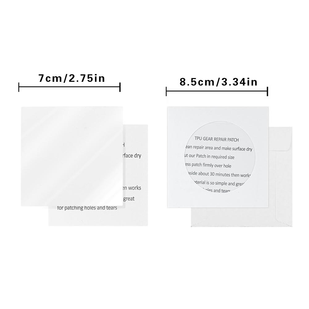 3 sztuk TPU wodoodporny przezroczysty namiot na zewnątrz kurtka taśma naprawcza skrawek samoprzylepne naklejki nylonowe tkaniny plastry akcesoria