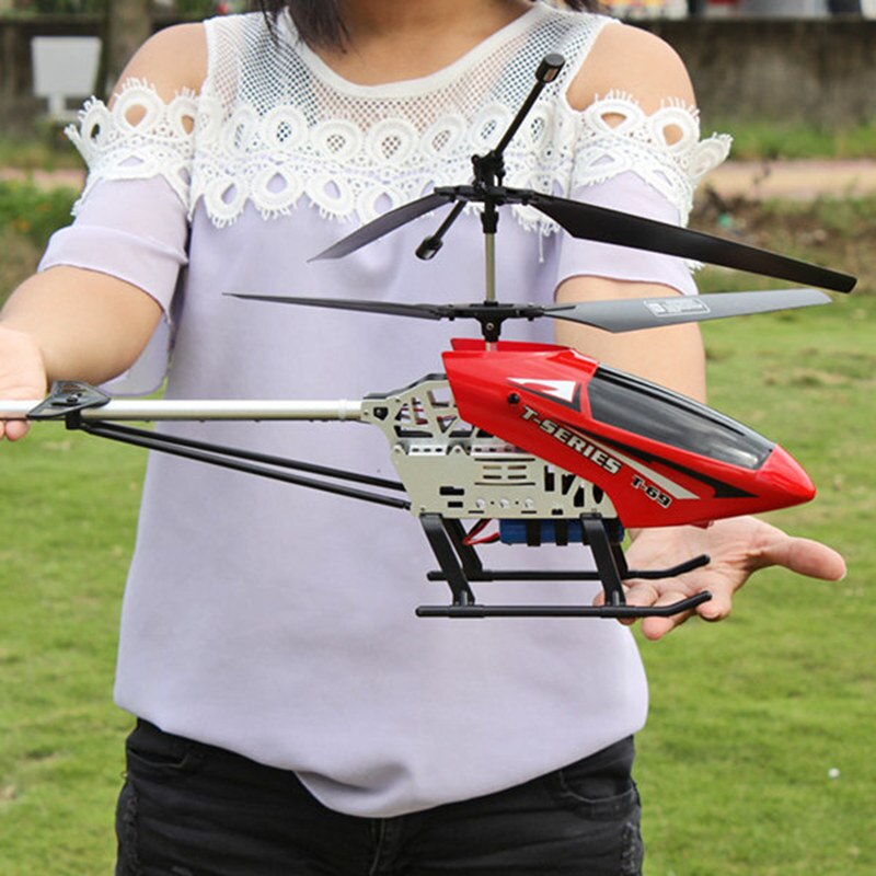 80CM Large Big 3.5CH Metal Frame Gyro With LED lights 2.4Ghz Radio Remote Control Electric RC Helicoper Kids Children Toys: Green