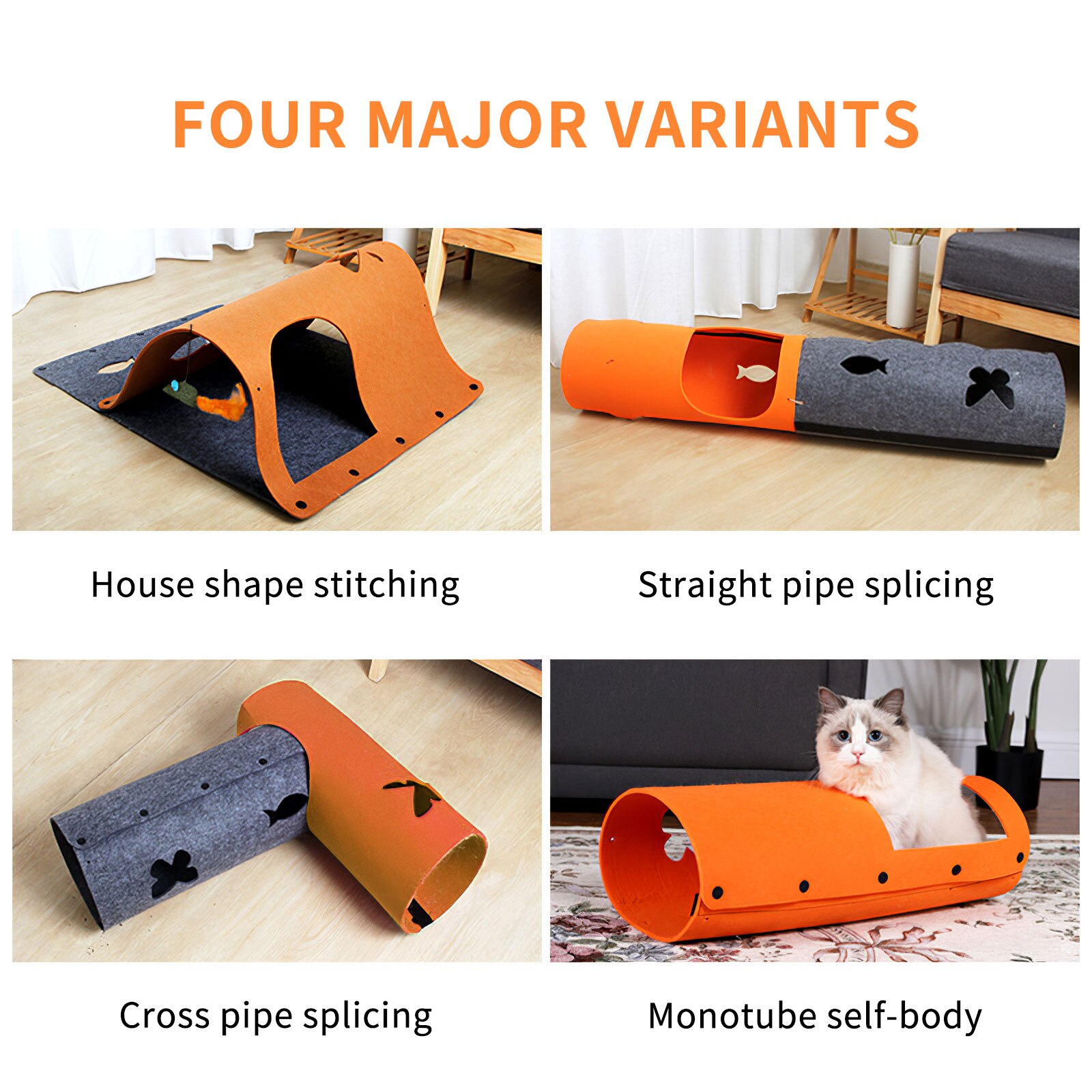 Pet Cat Mice Game Intelligence Toy Tunnel Bell Tent Cats Playing Tunnel Foldable Mouse Hunt Toys Keeps Kitten Active Pets