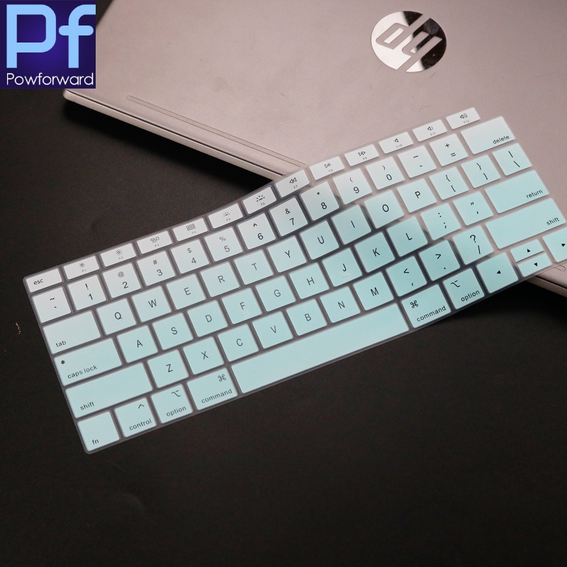 Silicone Keyboard Cover For MacBook Air 13 inch Release A1932 Touch ID Waterproof Dust-Proof Protective Skin: fademint