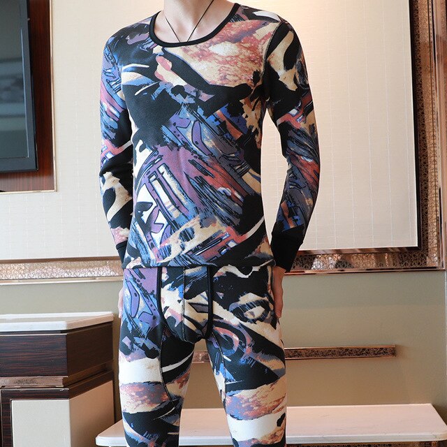Leggings thermiques longs pour hommes, sous-vêtements pour hommes: Dark blue / XXL