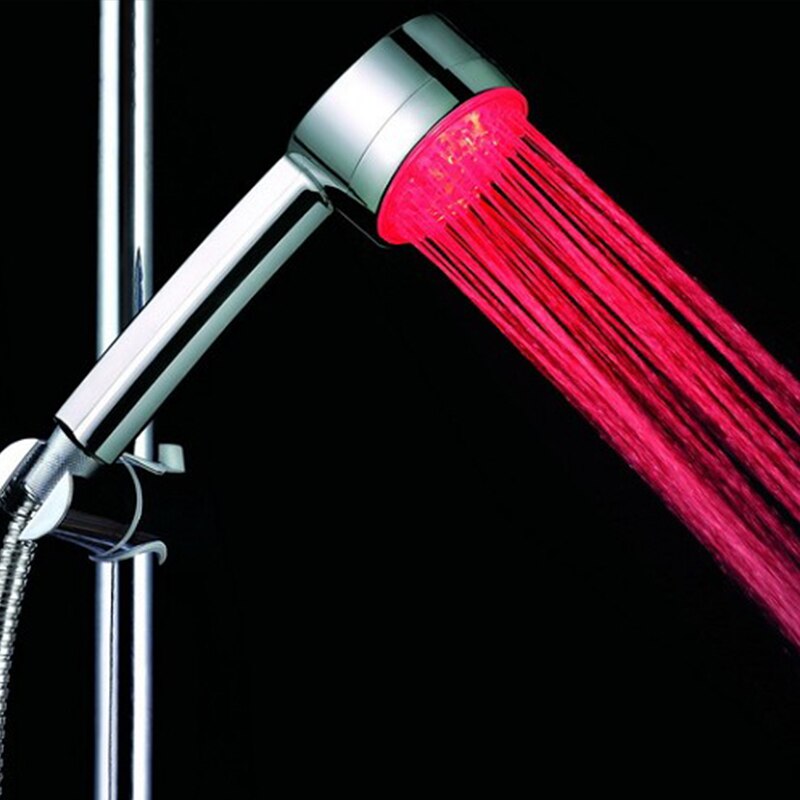 Waterbesparende Kleur Veranderende Led Douchekop Filter Met Slang, Light Up Regen Temperatuurregeling 3 Kleur Douchekop