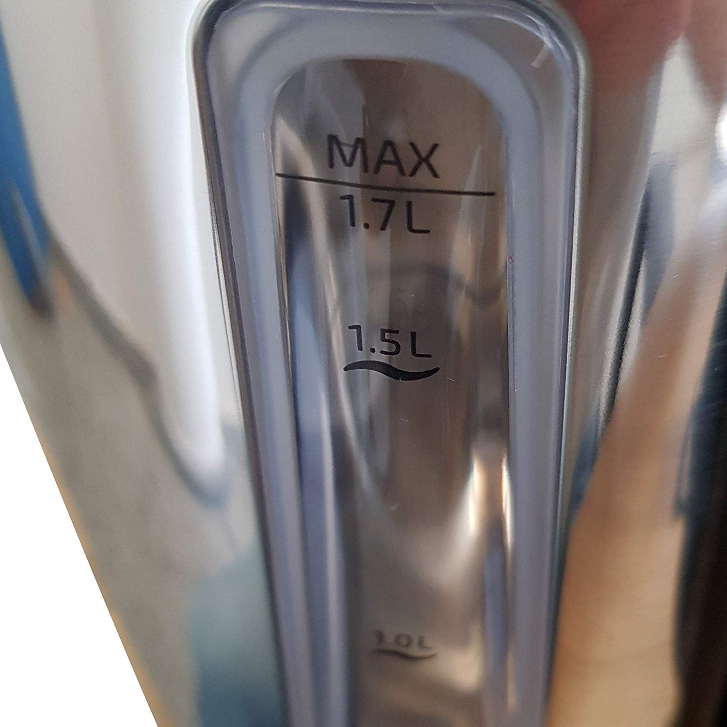 MPM MCZ-71P – bouilloire à eau électrique, 1,7l, sans BPA, en acier inoxydable Résistance cachée, sans fil, arrêt automatique, argent, 2200W