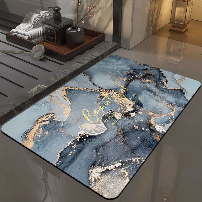 Alfombra de barro de diatomeas con estampado de mármol moderno, alfombra absorbente de secado rápido para bañera, accesorios decorativos para puerta de entrada y baño, 1 ud.: 1 m x 1 m / plum