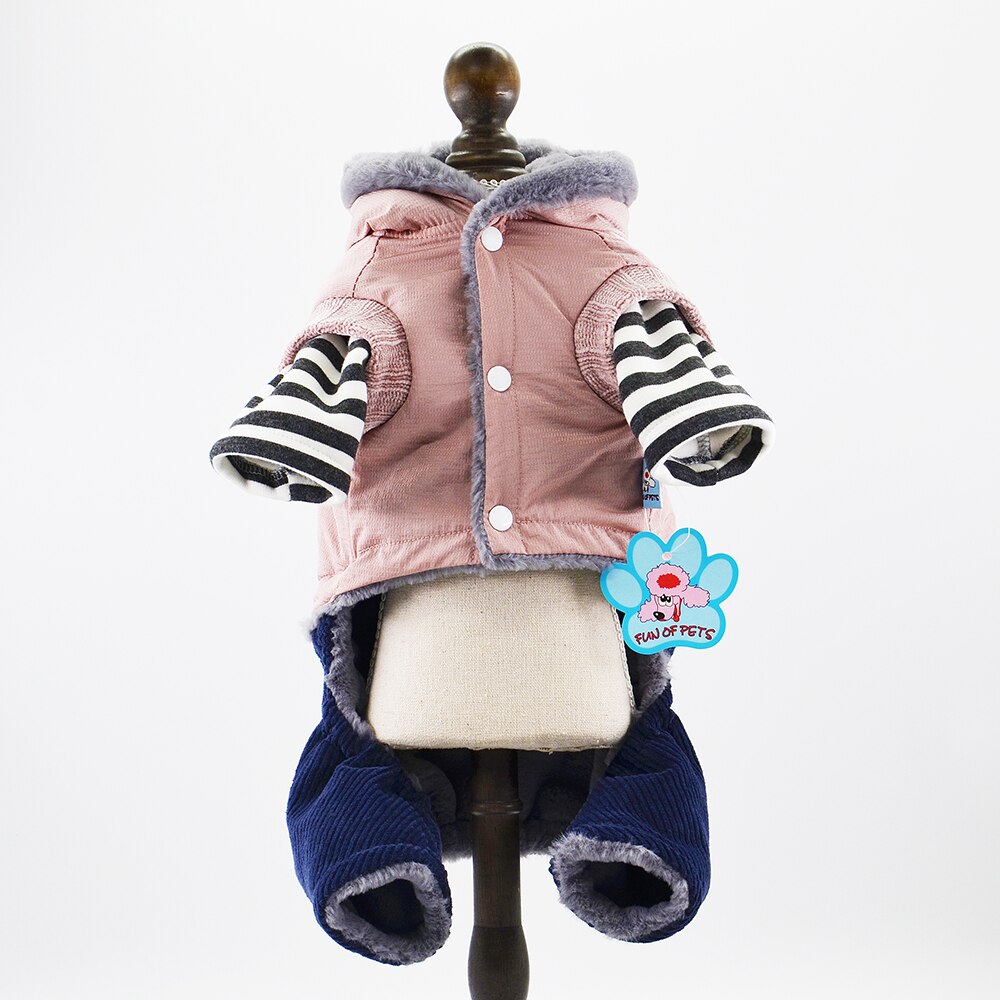 Jongen Hond Kat Jasje met Uil Badge Kat Puppy Fleece Jumpsuit Hoodie Winter Warm Apperal