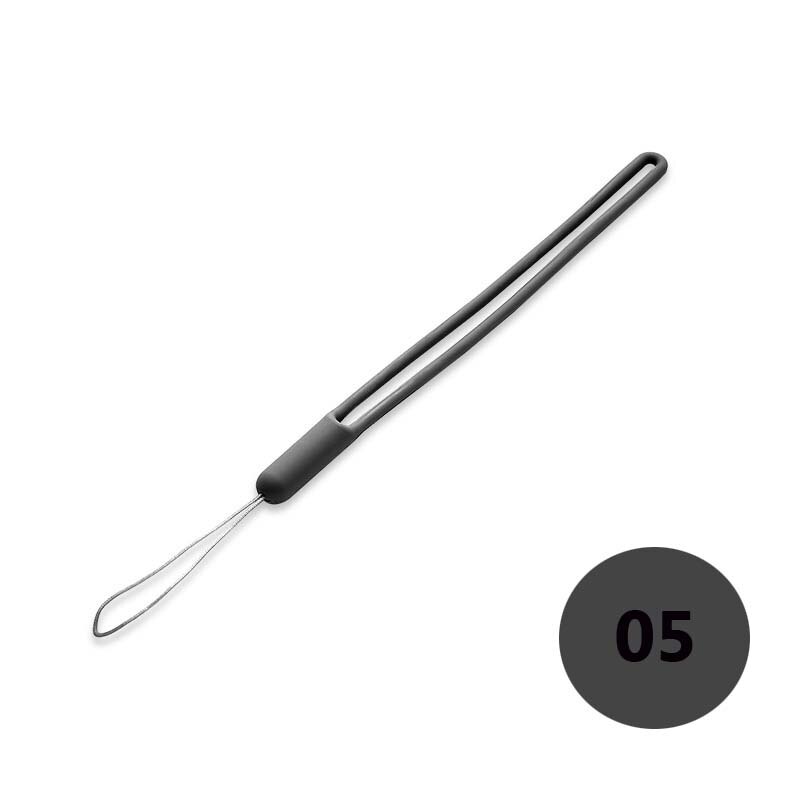 Smycz silikonowa do telefonu iPhone Xiaomi Huawai vivo telefon paski na nadgarstek brelok pasek na aparat ID karty siłownia USB wiszące liny: 05 BLACK