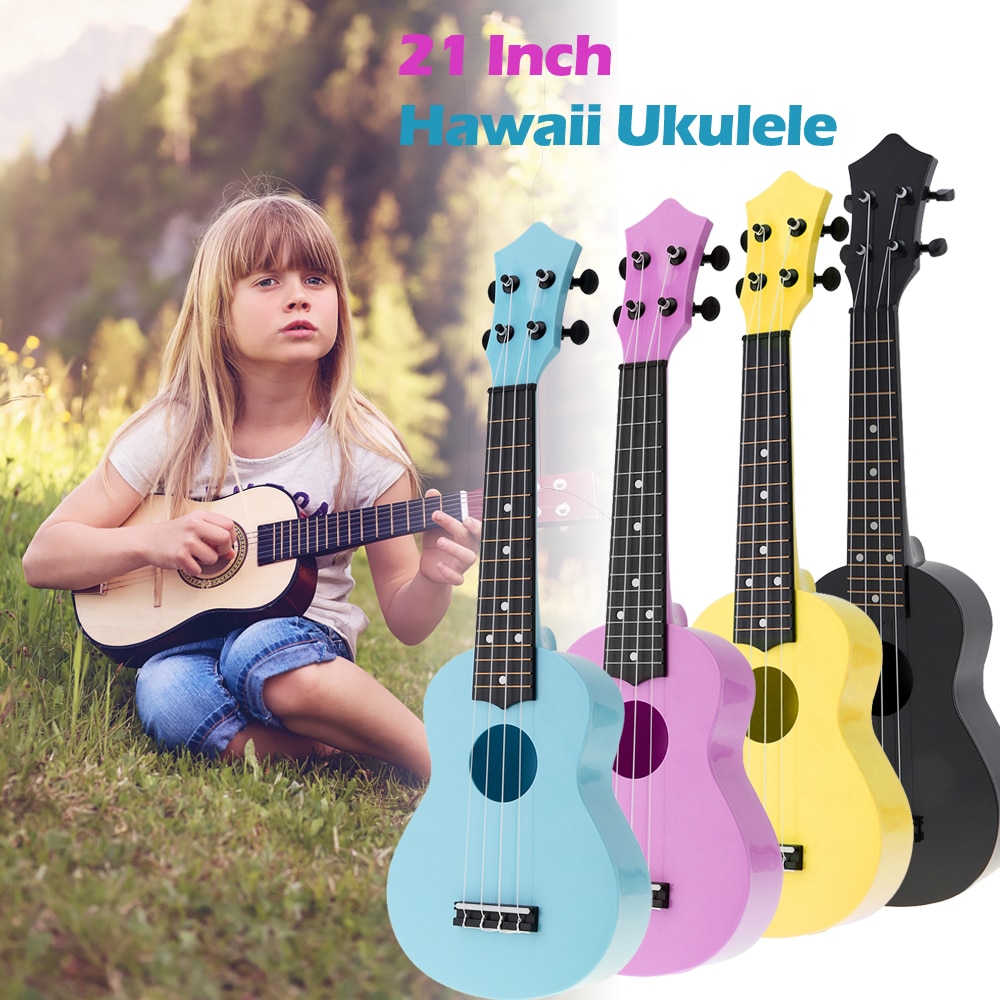 21 Inch Kleurrijke Akoestische Ukulele Uke 4 Snaren Hawaii Gitaar Guitarra Muziekinstrument Voor Kinderen Kinderen Beginner