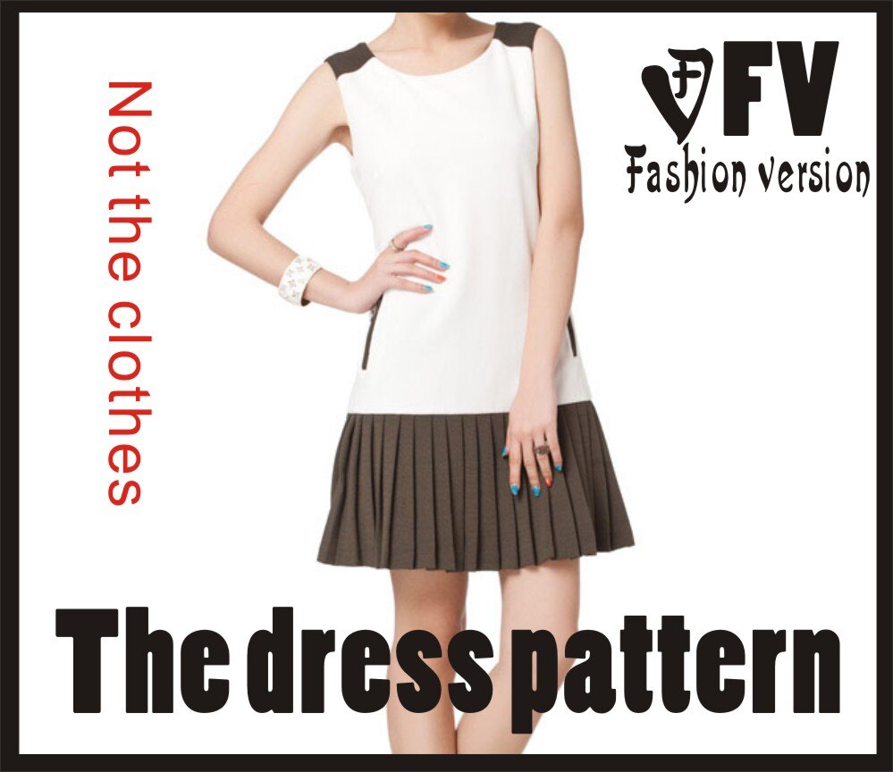 Clothing DIY The dress Dresses Sewing Pattern cutting drawing BLQ-15