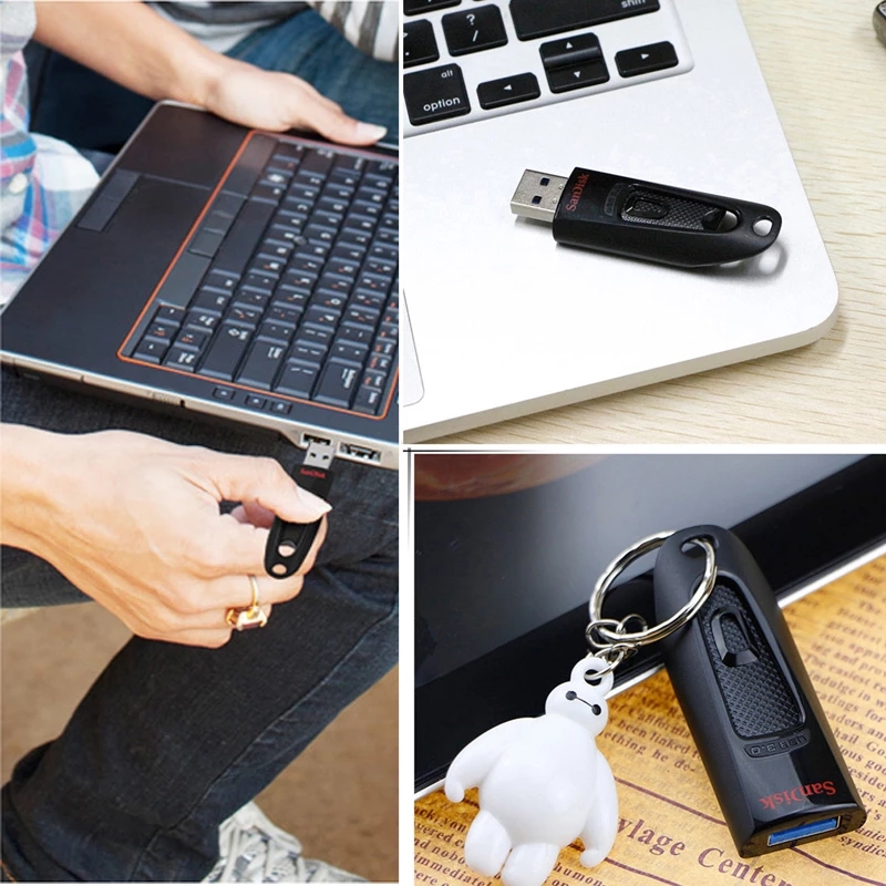 SanDisk Ultra USB 3.0 Flash Drive 16GB/32GB/64GB/128GB/256GB/512GB Pen Drive Read speed up to 130MB/s CZ48 Flash Disk USB3.0