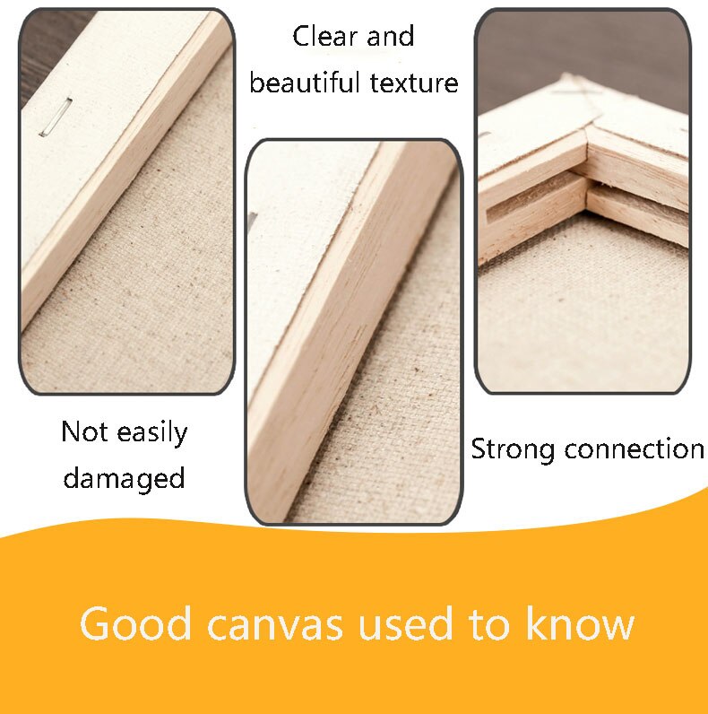 100% Cotton 15*15cm Wood Canvas Oil Painting Artist Canvas Oil Painting Board Art Supplies,Pack of 3