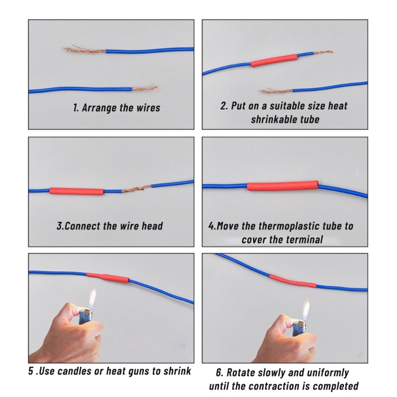 Heat Shrink Tubing 2:1 Electrical Wire Cable Wrap Assortment Kit for Wires Repairs Soldering Auto Wiring Waterproof