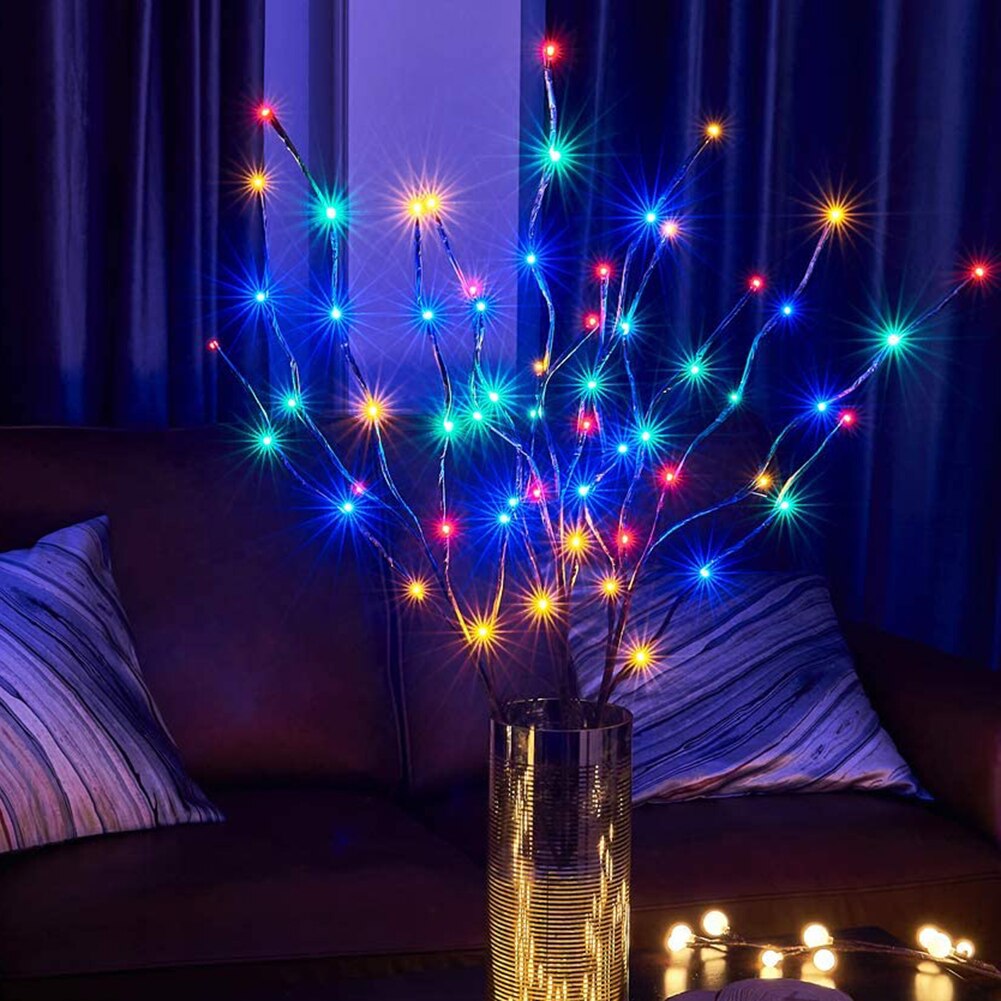 Lámpara LED árbol Sauce 96 Luces - 8 Modos, Control Remoto, USB (DIY Decoración Pared)