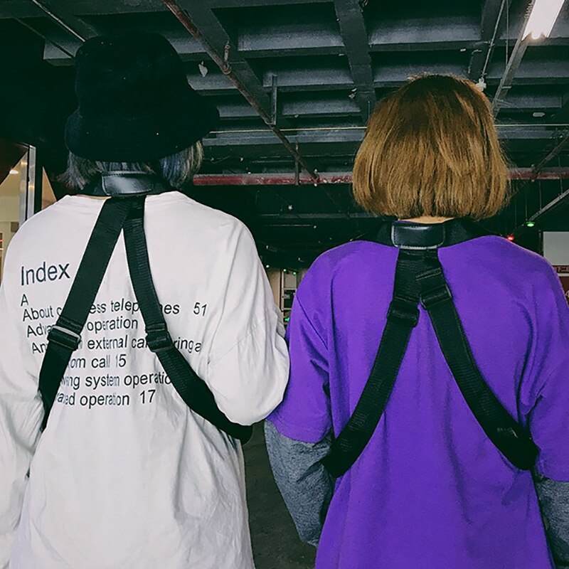 Chest Waist Bag Front Hip Hop Streetwear Chest Bag Cross Shoulder Bags