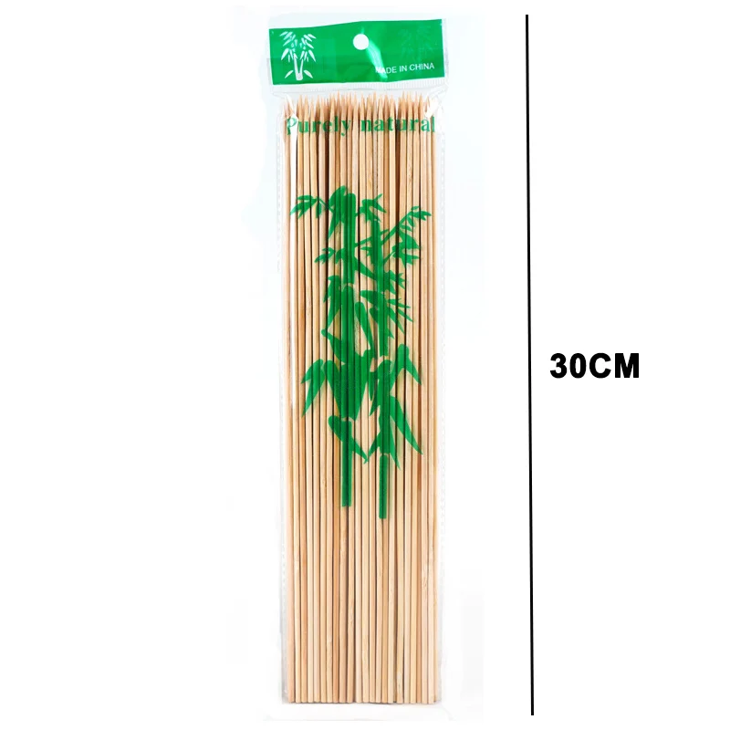 80-100PCS Disposable Fruit Sticks Multi-purpose Bamboo Sticks for Home Party BBQ Dessert Sandwich Food Table Decoration Supplies: GRAY