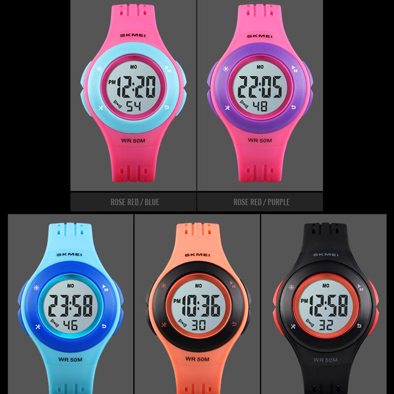 Horloges Voor Kids LED Sport Stijl kinderen Digitale Elektronische Horloge Jongens Meisjes Kinderen Cartoon 50 M Waterdicht Horloge SKMEI