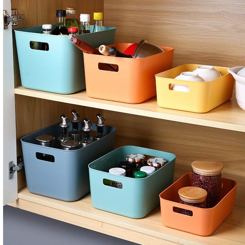 Plastic Storage Box Underwear Toy Stationery Organizer Makeup Jewelry Case Laundry Basket Kitchen Containers for Food with Lids
