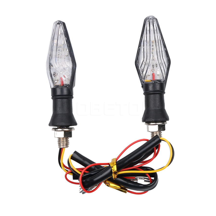 1 paar Universele Motorfiets LED Richtingaanwijzer Waterdicht 12 Led SMD Indicator Blinker Flash Lamp Signal Light