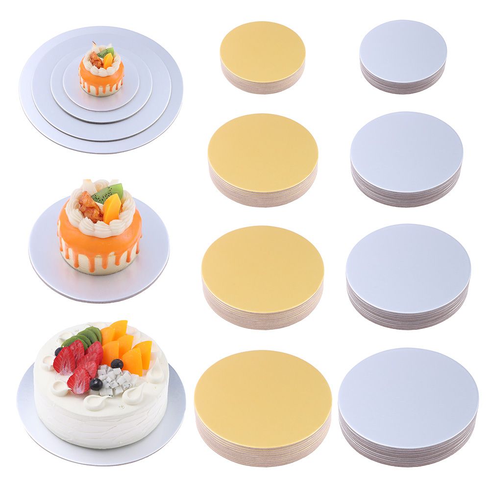 10pcs Diameter 12/16/22/26cm Round Cake Boards Set Cakeboard Base Disposable Paper Cupcake Dessert Tray Cake Tools