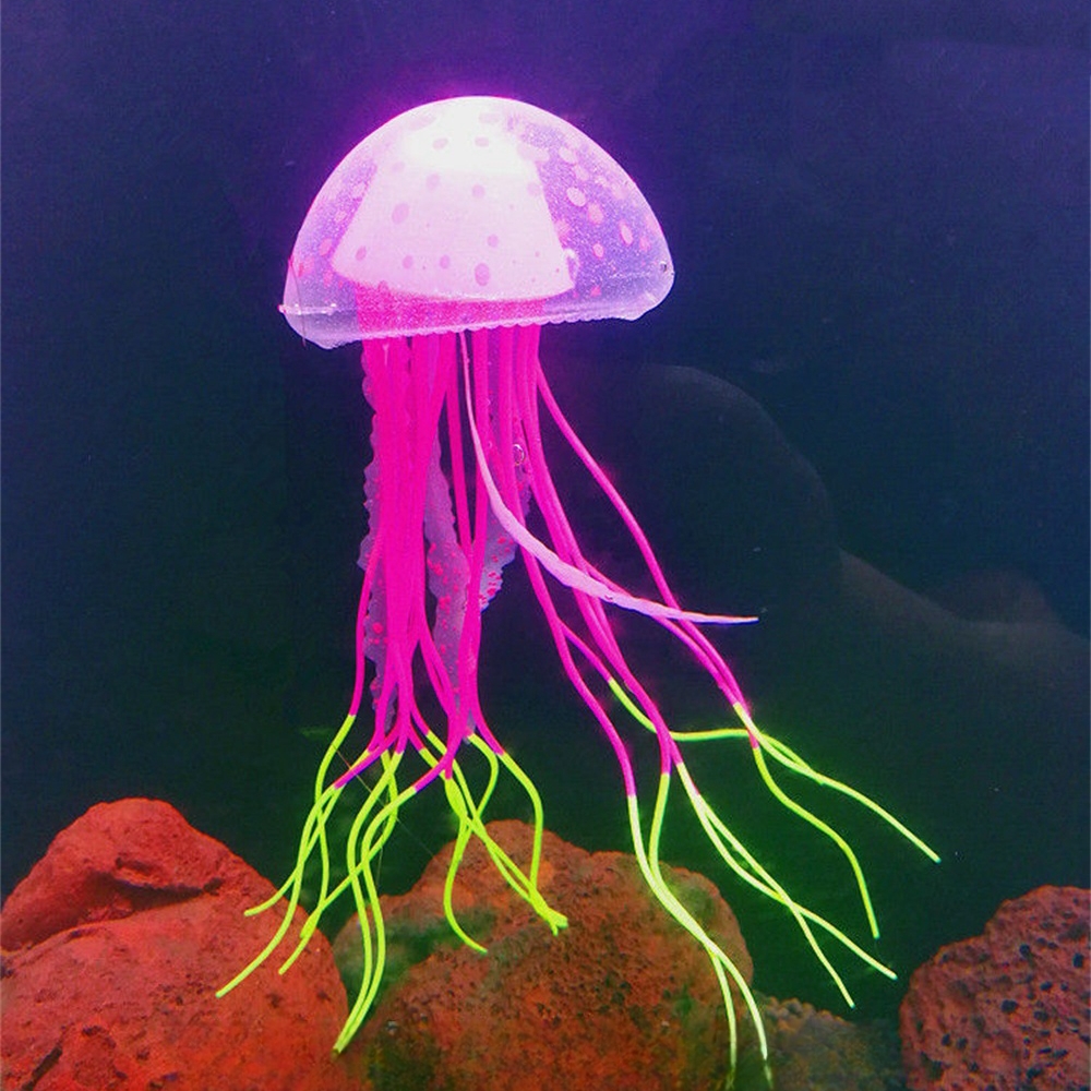 Bunte künstliche Quallen, leuchtende Aquarium-Simulation, Ornamente, Aquarium, lebende leuchtende Dekoration, wasserlandschaft, Heimtierbedarf