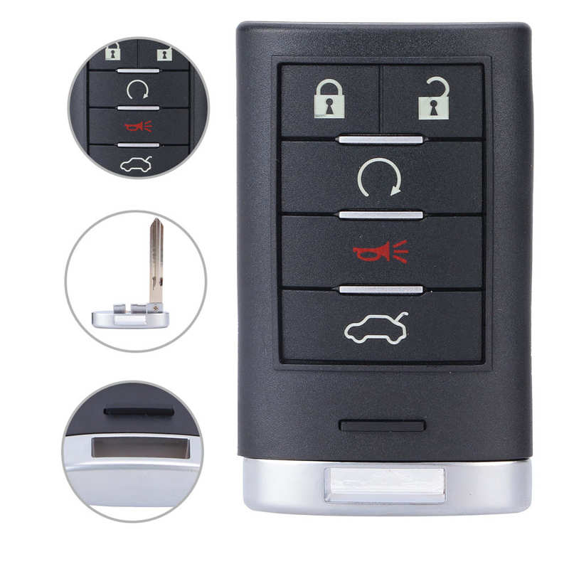 Smart Key Remote Key 5‑Button Replacement for CTS for Auto Parts