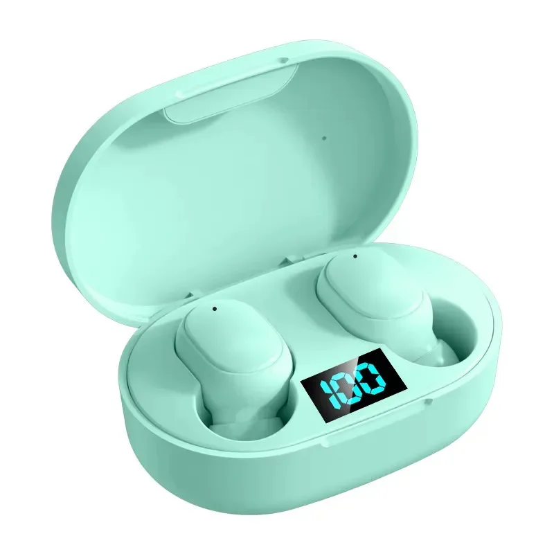 E6S TWS Bluetooth Earphones Wireless Bluetooth Headset Noise Cancelling Headsets With Microphone Headphones For Xiaomi Redmi: green