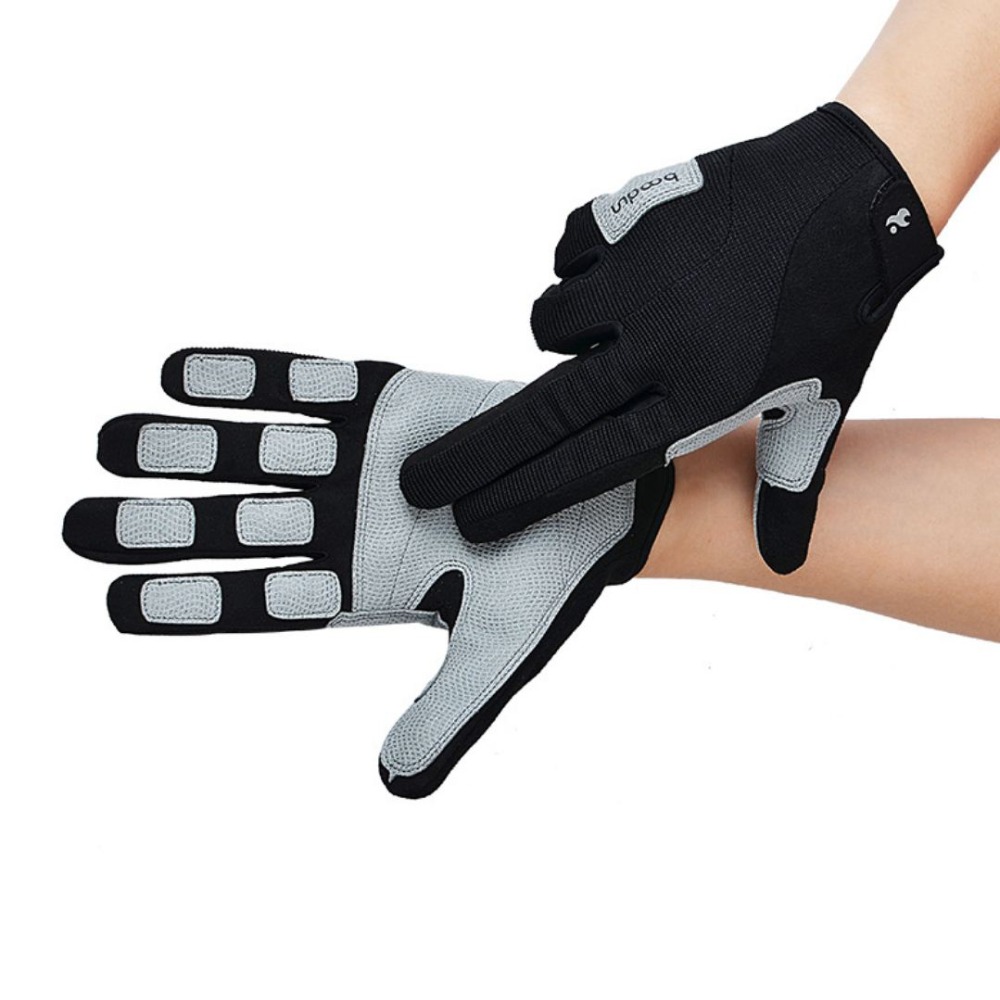 Boodun neue Berufs Klettern Handschuh Tragen Beständig Pu Voll Finger Wand Abwehr Handschuhe Anti Slip für Mountaineer