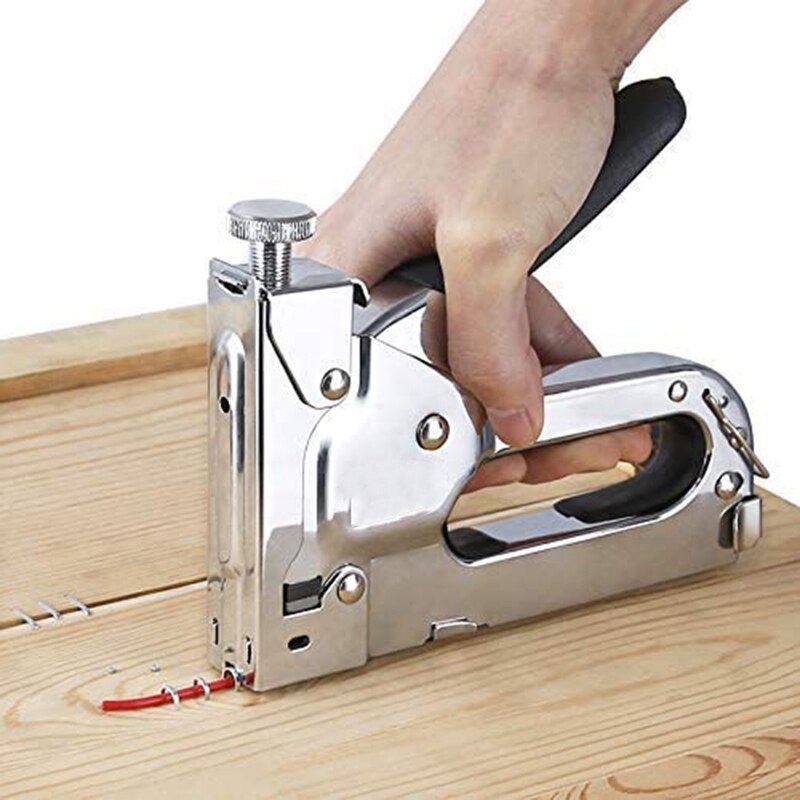 Fiocco, Pesante Fiocco, 3 in 1 Manuale Fiocco Chiodo con3000 Graffette per Tappezzeria, Materiale di Riparazione, mobili