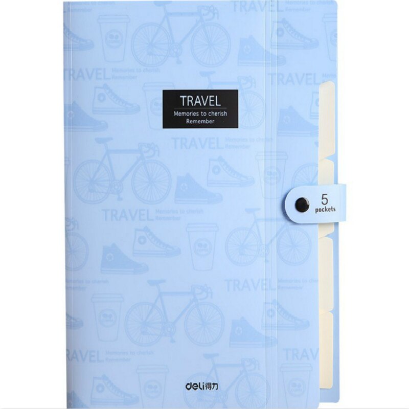 Colorful File Folder A4 Multi-layer storage bag File folder with button School & Office supplies 8 pockets Expanding Wallet