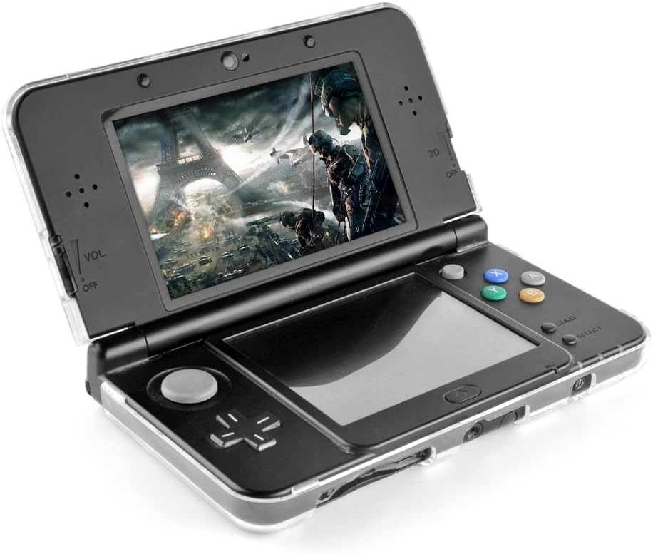 Étui TNP pour modèle 3DS XL LL coque rigide ultra transparente et cristalline sans charnière amélioré]