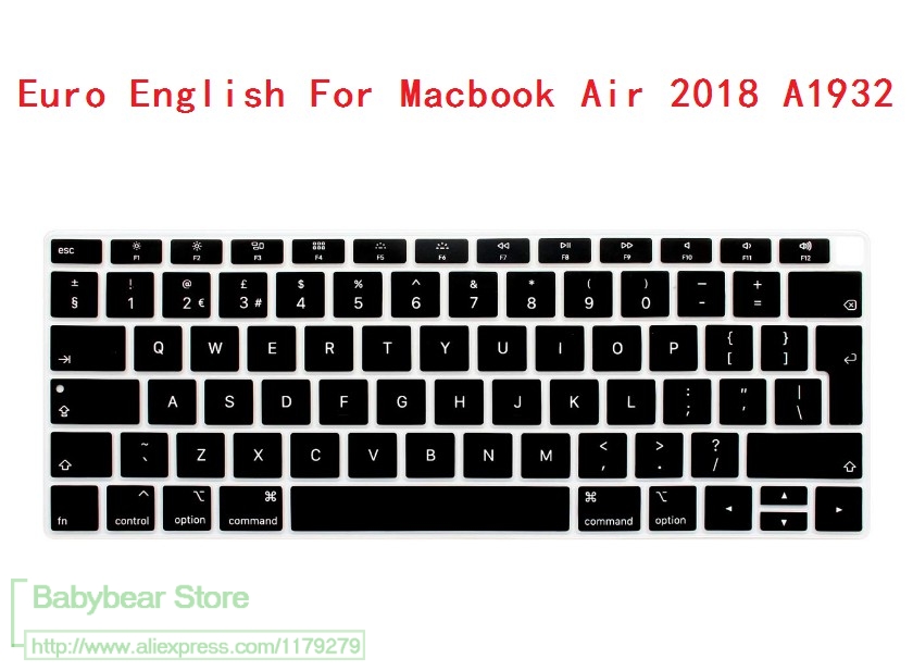 AZERTY Franse ONS versie Bescherming Clavier Toetsenbord Cover Skin voor MacBook Air 13 13.3 inch Releas Touch ID a1932