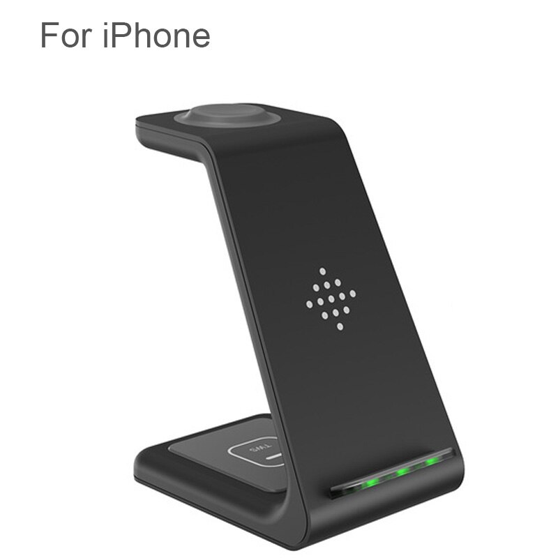 Support de chargeur sans fil 3 en 1 pour iPhone 13, 12, 11 Pro Max, Qi, charge rapide, à Induction, pour Apple Watch, AirPods, Samsung: For IPHONE