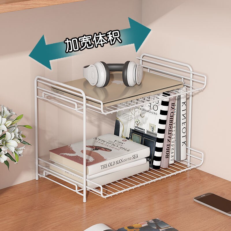 Simple bookshelf small desktop shelf bedroom office desk storage wrought iron table partition window sill cabinet