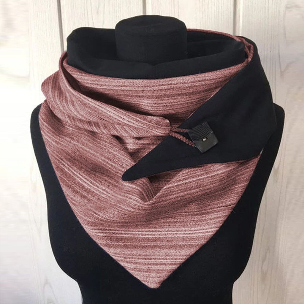 40 Winter Vrouwen Sjaal Soild Dot Printing Button Soft Wrap Comfortabele Casual Warme Sjaals Sjaal Vrouwen шарф