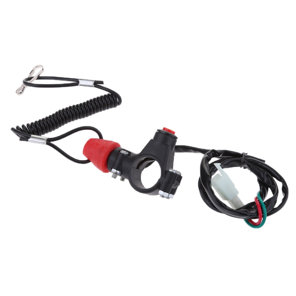 Kill Switch Lanyard Tether Pull Cord Set for 47cc 49cc Quad Atv Dirt Pit Bike