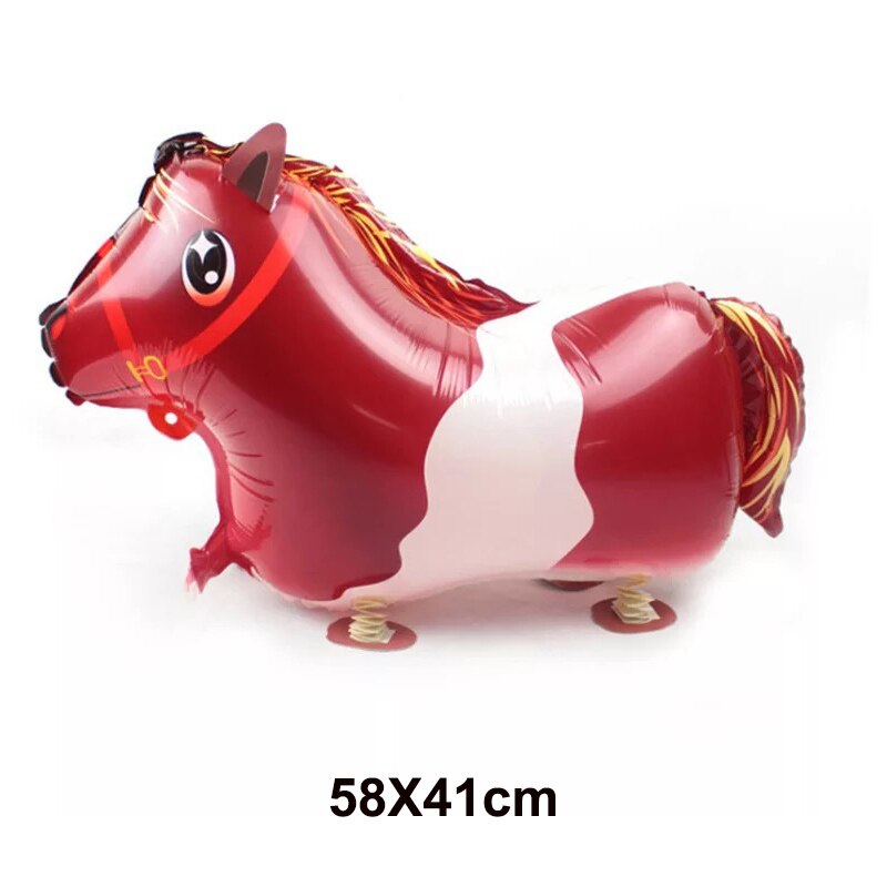 Walking Animal Helium Balloon Dog Panda Tiger Lion Pig Puppy Dinosaur Foil Ballon Happy Birthday Decor Baby shower Toy Air Globo: Mint Green