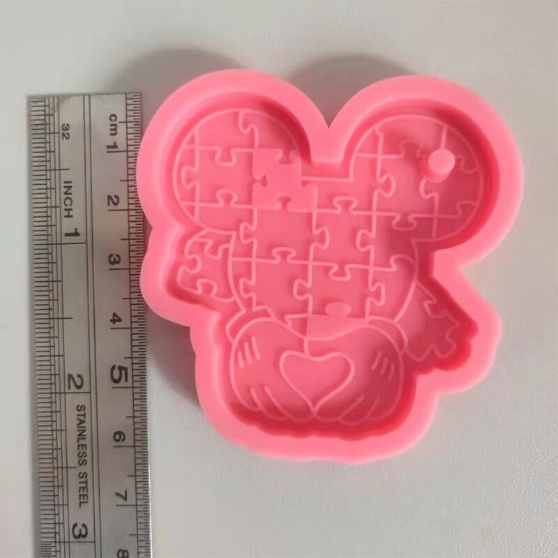 Handmade Love Heart Shape Keychain Casting Silicone Mould Key Chain Epoxy Resin Mold DIY Crafts Making Tool