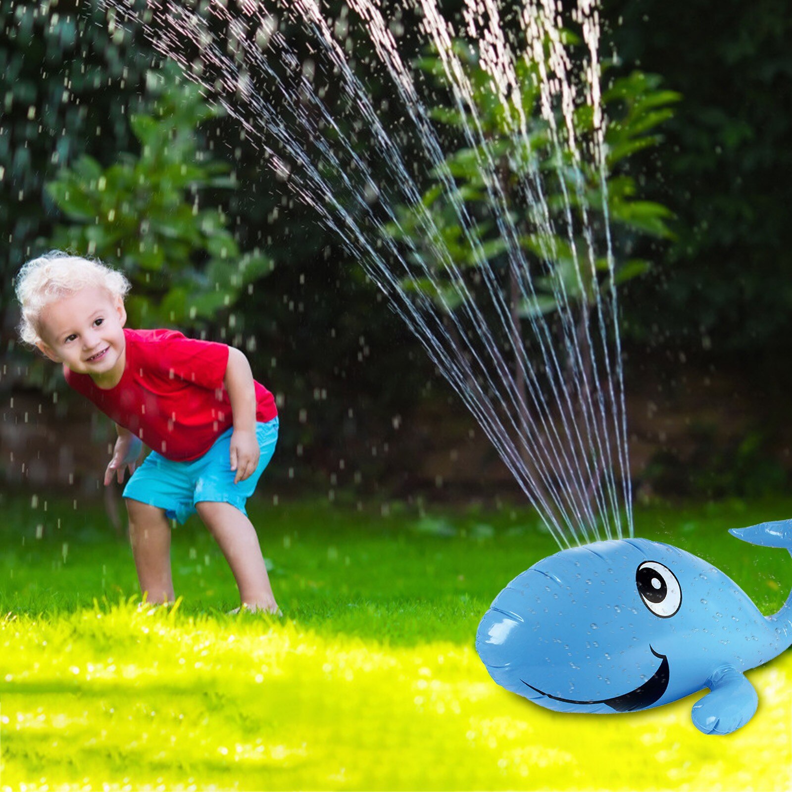 Outdoor Park Seaside Opblaasbare Leuke Walvissen Sprinkler Splash Cartoon Water Kinderen Familie Water War Game Sprinkler Speelgoed