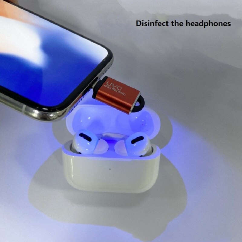 Usb Draagbare Persoonlijke Reizen Uvc Led Kiemdodende Lamp Mobiele Telefoon Usb Interface Plug Voeding Handheld Kiemdodende Mini Lamp