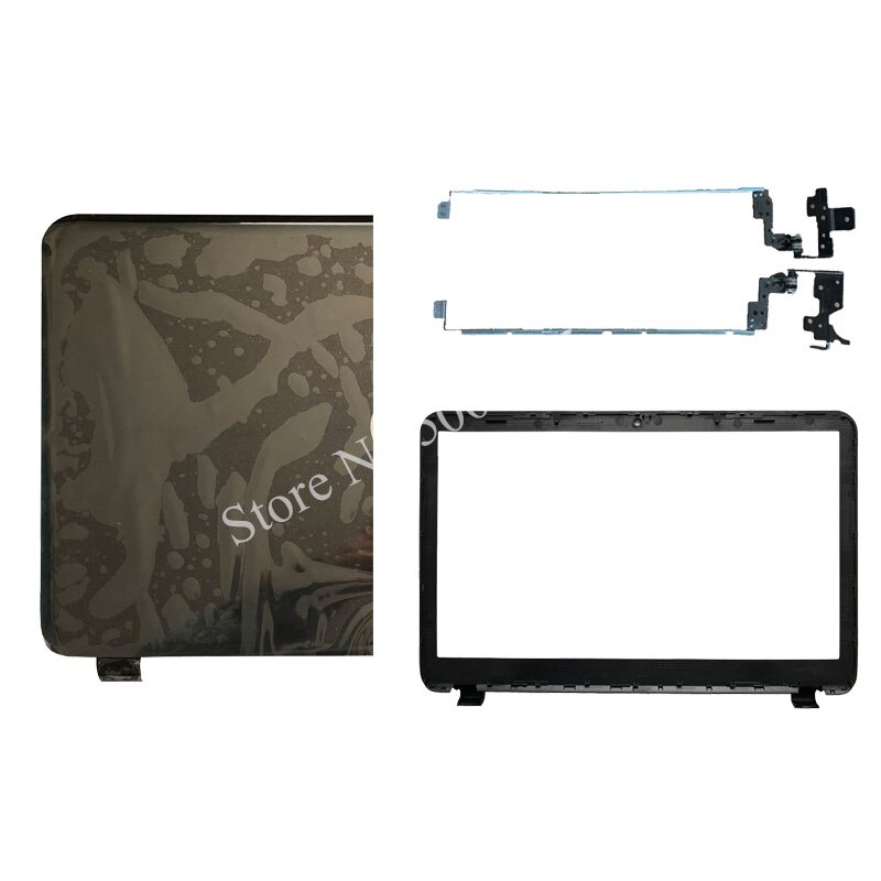 Nouvelle couverture arrière d'ordinateur portable LCD/lunette avant LCD/charnières pour HP 15-h005la 15-G 15-R 15-S 15T-R000 15Z-G000 245 250 N2815 256 15.6: Glossy B and Hinges
