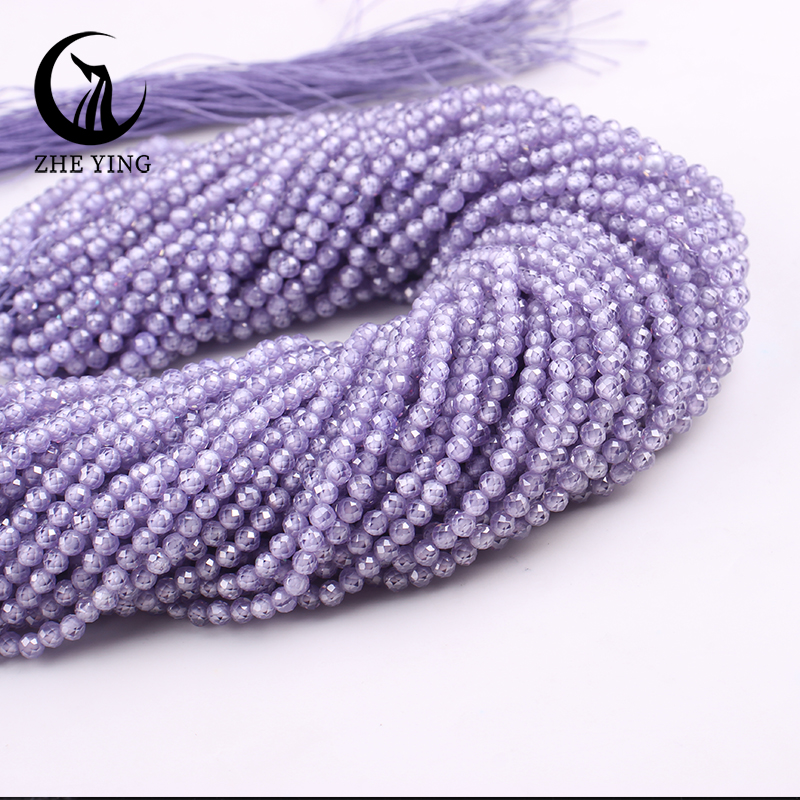 Zhe Ying 3mm Faceted Dark Blue Zircon Beads Small AAA Cubic Zirconia Beads for Bracelet Making DIY Jewelry Accessories: Dark Red