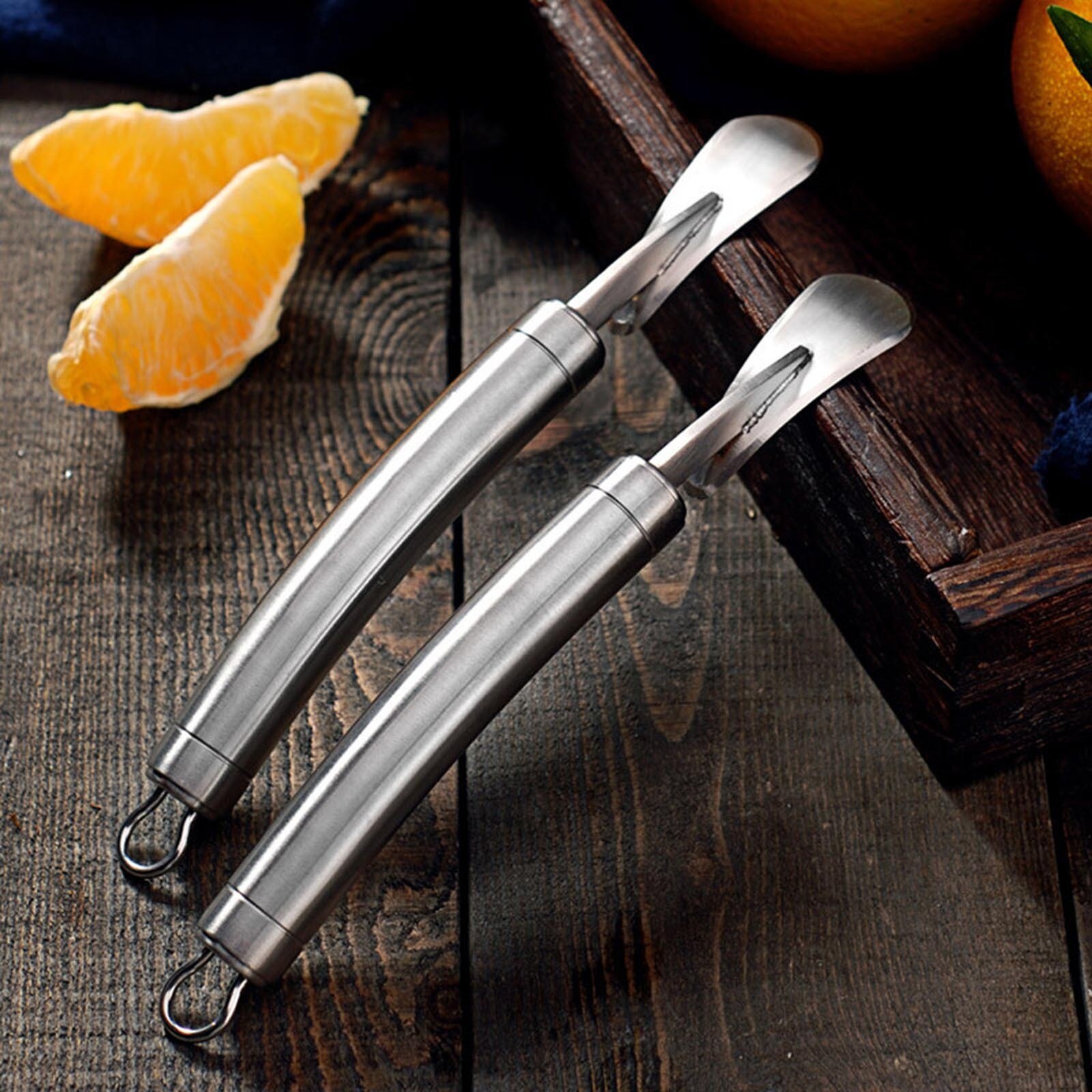 2Pc Rvs Dunschiller Cutter Rvs Oranje Grapefruit Peelers Handig Duurzaam Gadget Keuken Accessoires Cocina