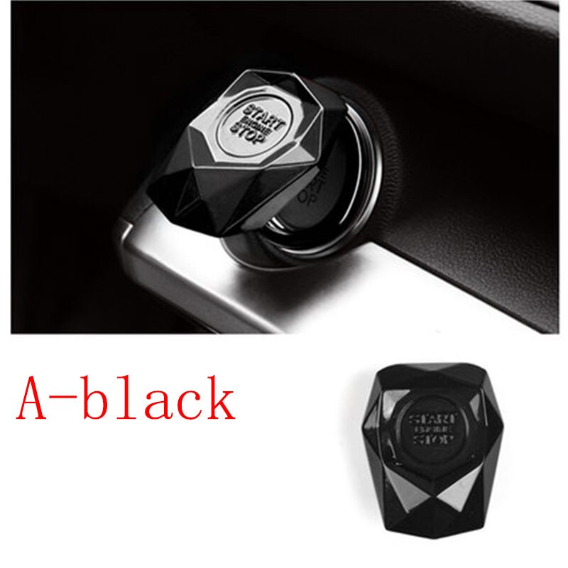 Botón de arranque de motor de coche para parada de coche, reemplazo del interruptor de cubierta para Alfa Romeo 159 147 156 166 GT Mito Acura MDX RDX TSX Fiat 500 Punto Stilo: B-black
